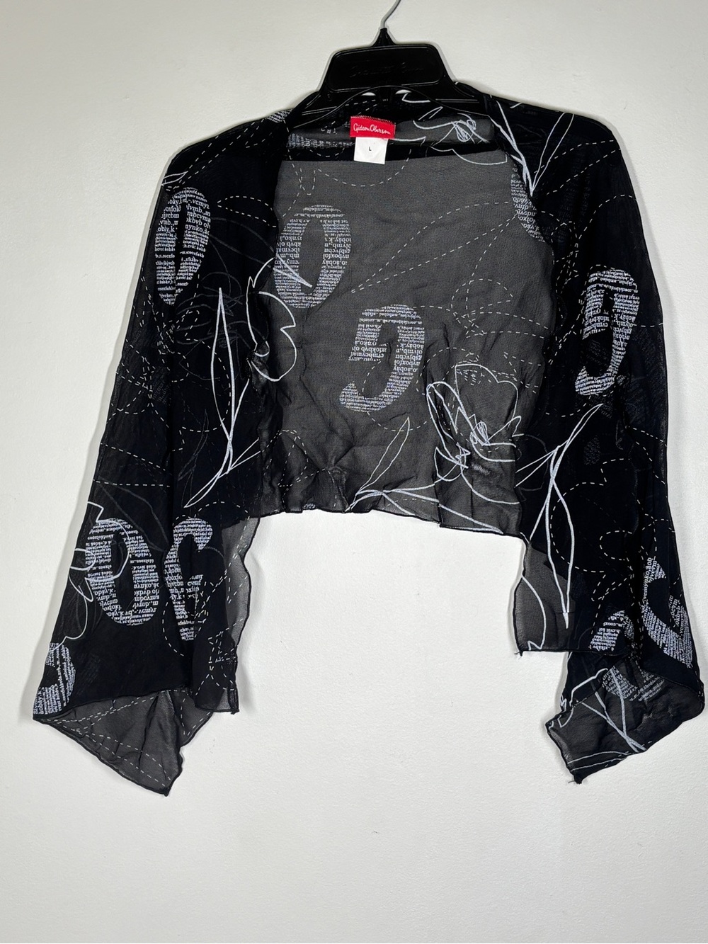Vintage Gideon Oberson Gottex Sheer Mesh Shrug Cardigan